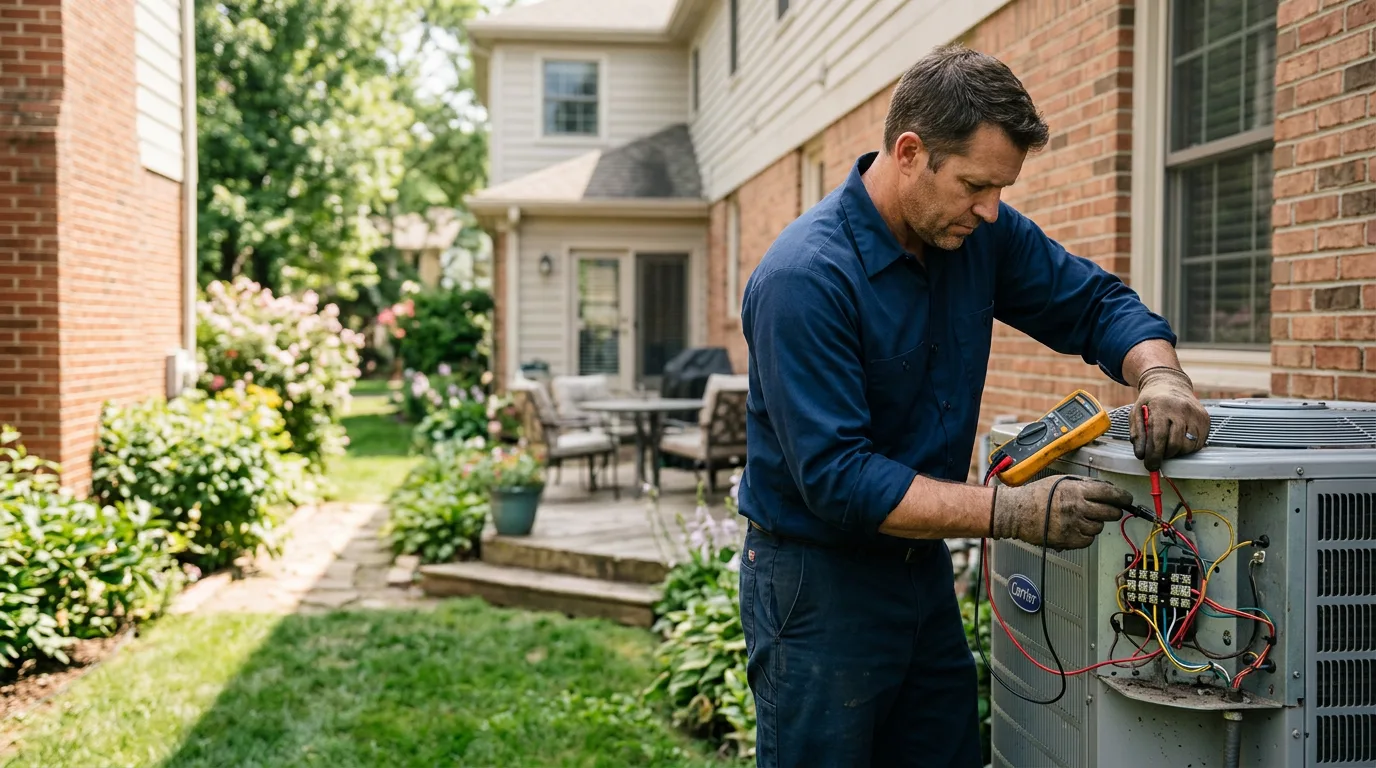 HVAC technician working near Rochester Mills, PA